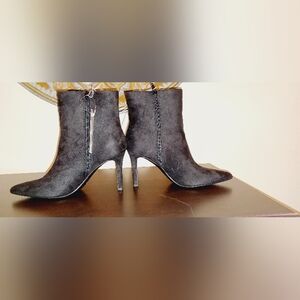 Faux Suede Black Boots 8 1/2